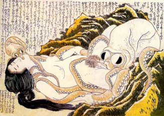 Katsushika Hokusai, "The Dream of the Fisherman's Wife," 1814.